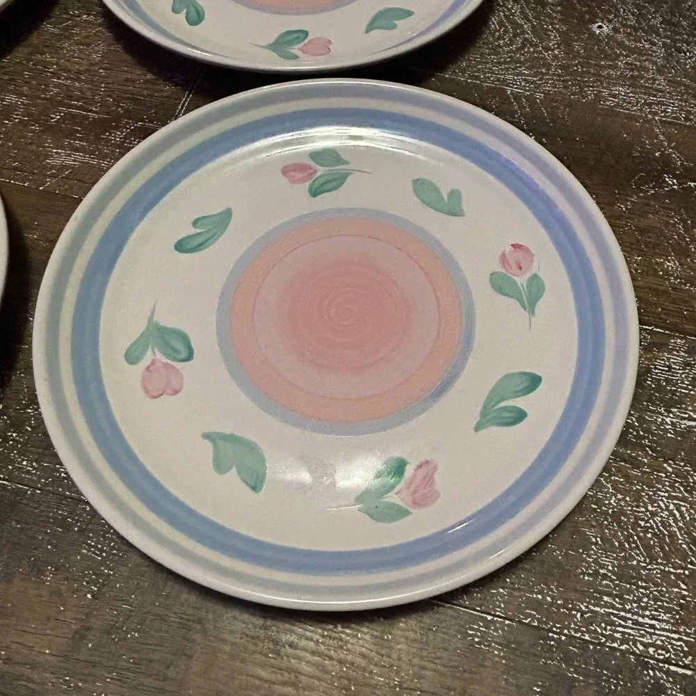 International Tableworks‎ Capri 9123 Stoneware Dinner Plates 4 Japan Floral
